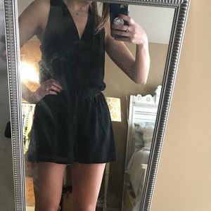 Black romper with Crisscross back -Ya brand medium